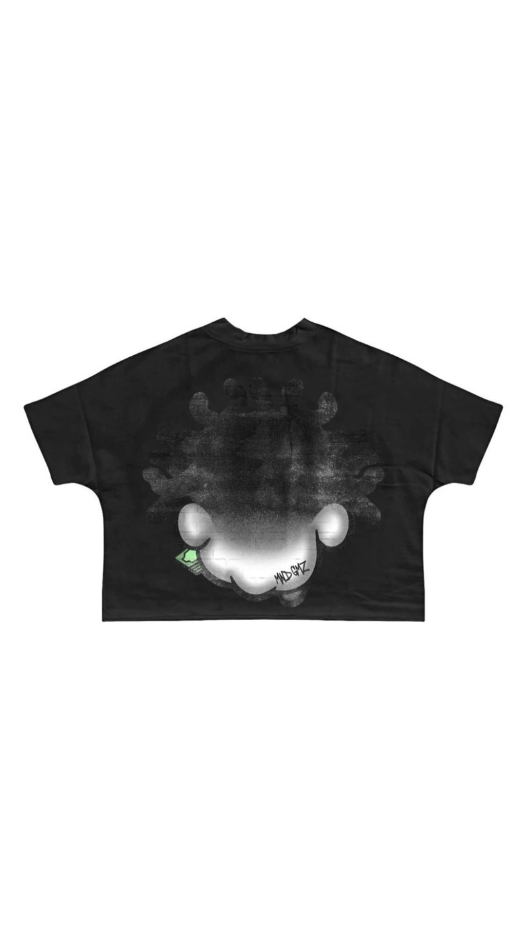 DNA "CASH HEAD" CROP TEE (BLK)