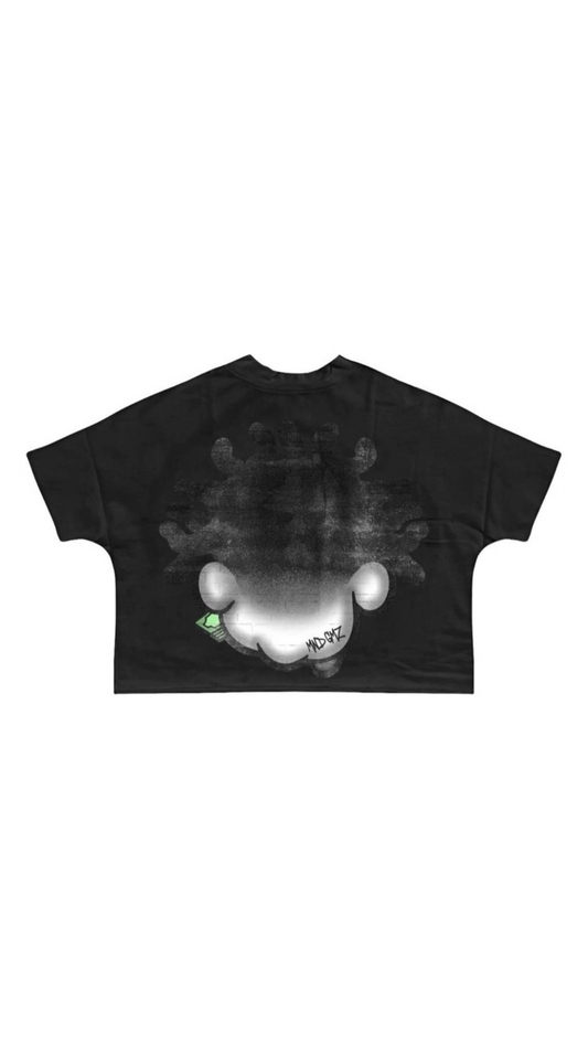 DNA "CASH HEAD" CROP TEE (BLK)