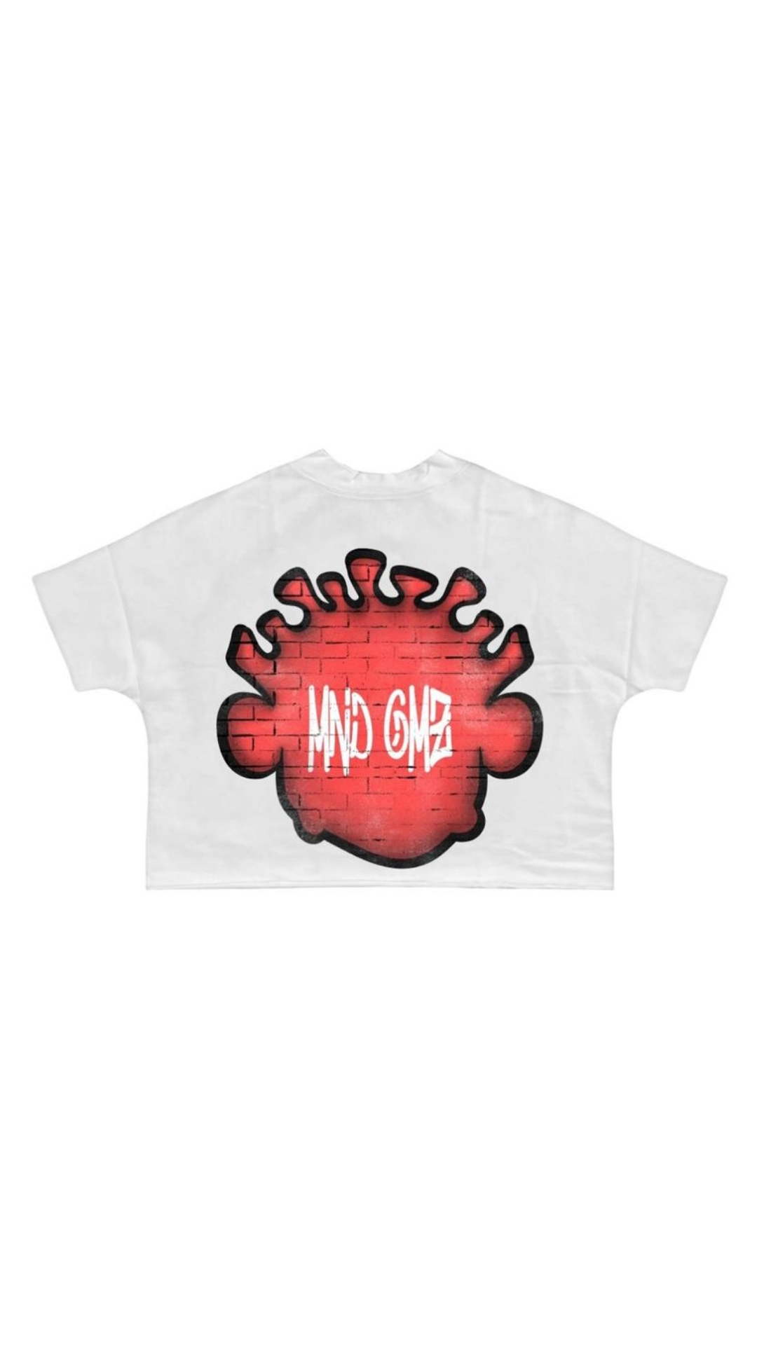 DNA "RED HEAD" CROP TEE (WHT)