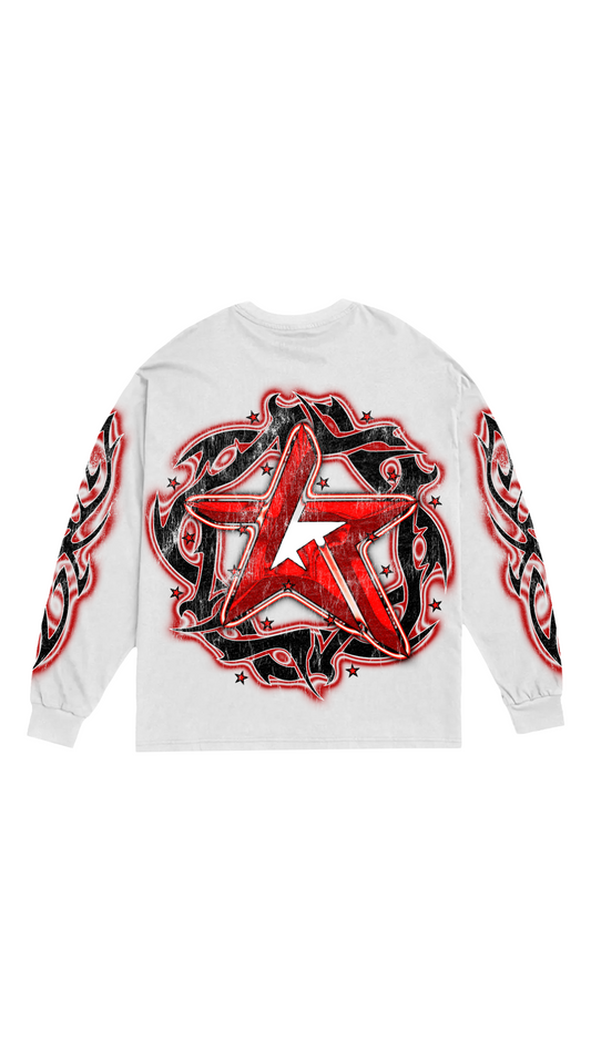 WKND RIOT "WR" LONG SLEEVE (WHITE)