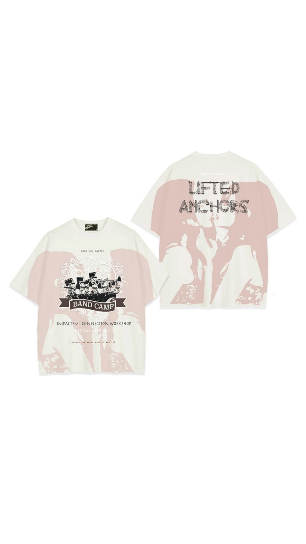 LA "BANDS" T-SHIRT (CREAM)