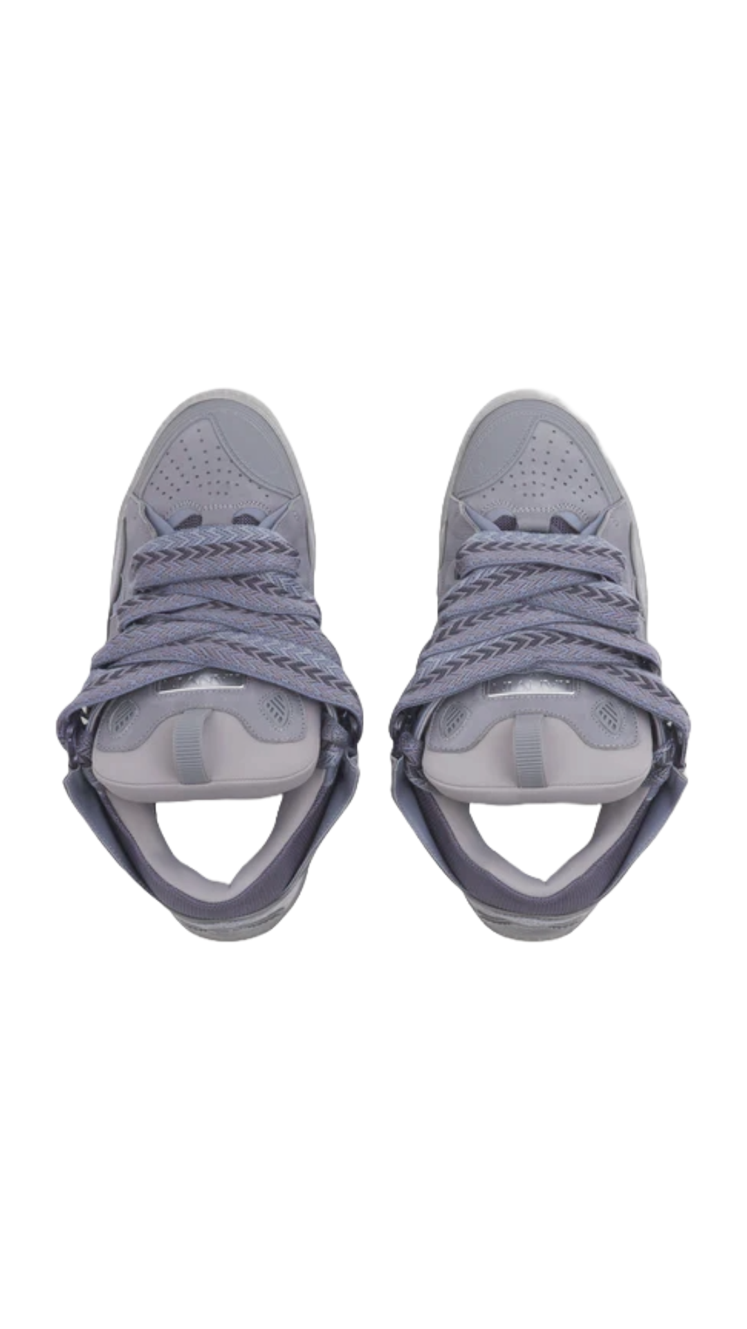 LEATHER CURB SNEAKERS (LIGHT GREY)