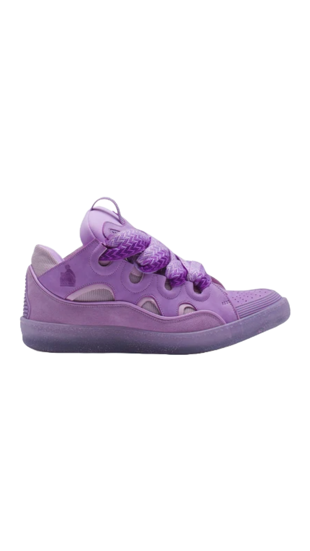 LEATHER CURB SNEAKERS (LILAC)