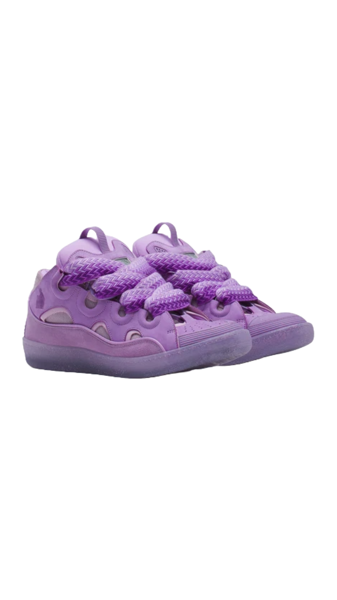 LEATHER CURB SNEAKERS (LILAC)