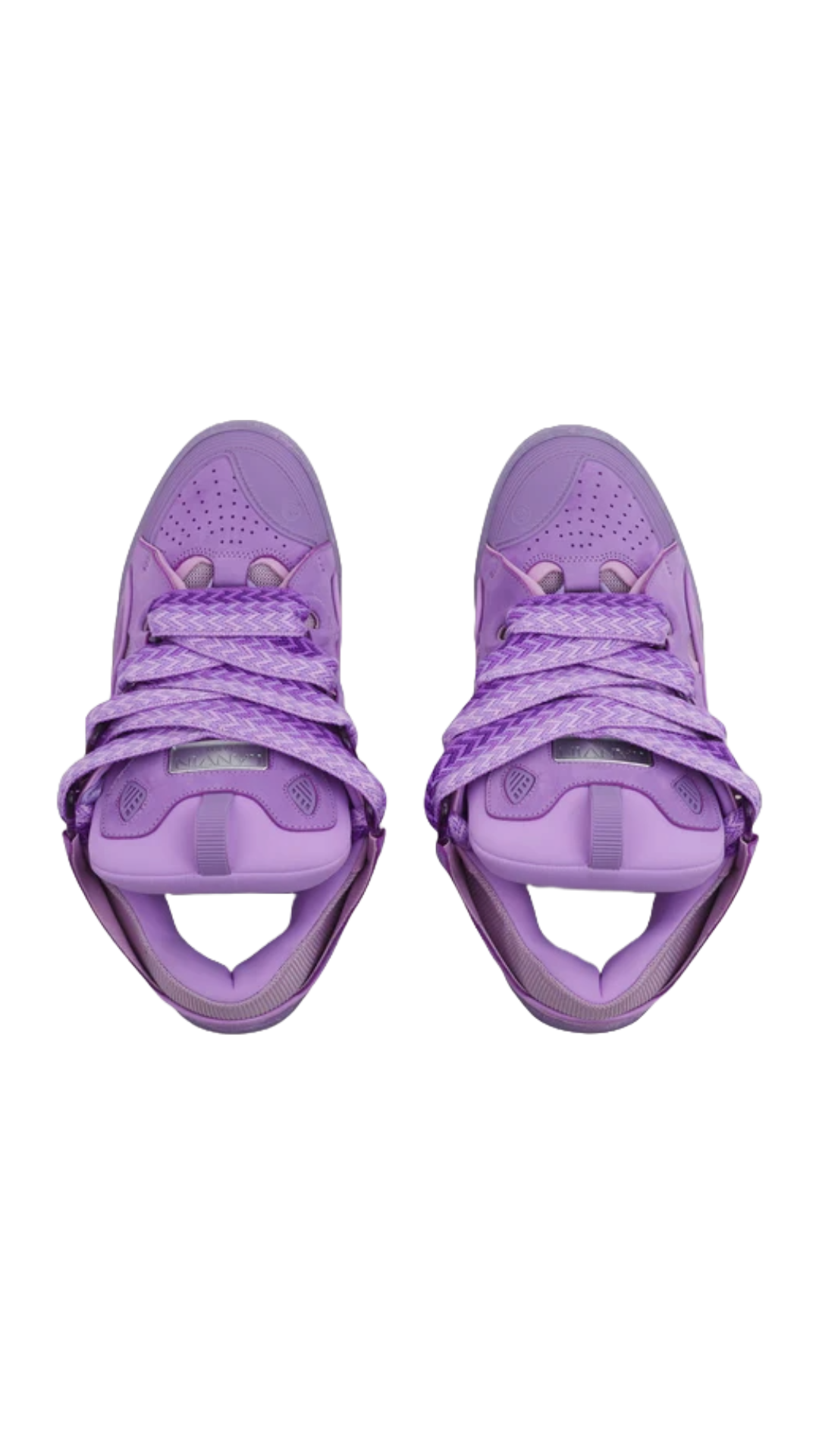 LEATHER CURB SNEAKERS (LILAC)