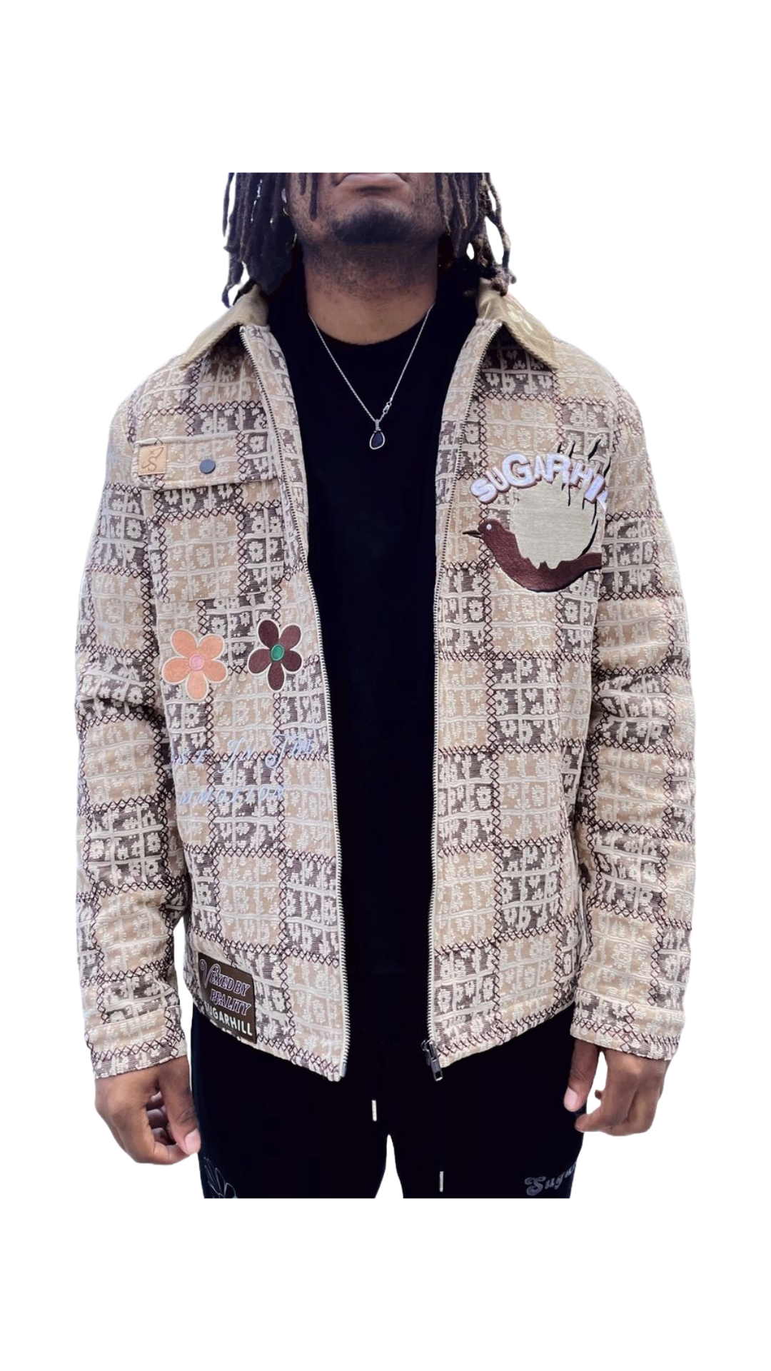 SH "BLOCKA" PATCHWORK JACKET (BROWN)