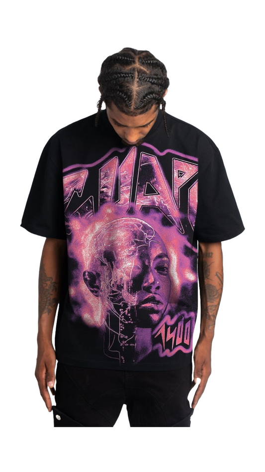 GUAPI OBSIDIAN BLACK PINK TEE