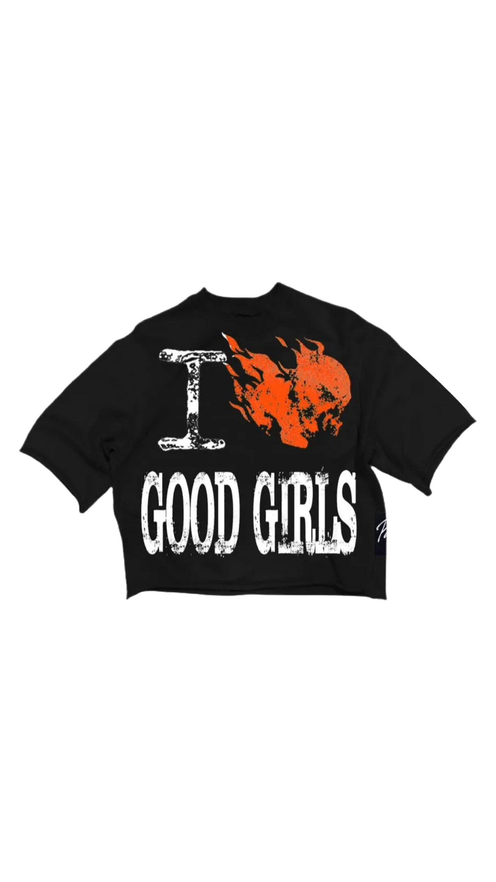 "I HEART GOOD GIRLS" CROP TEE