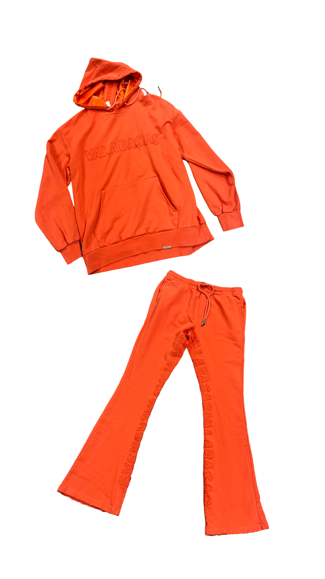 VALABASAS "VALA-FOCUS" ORANGE FLEECE SET