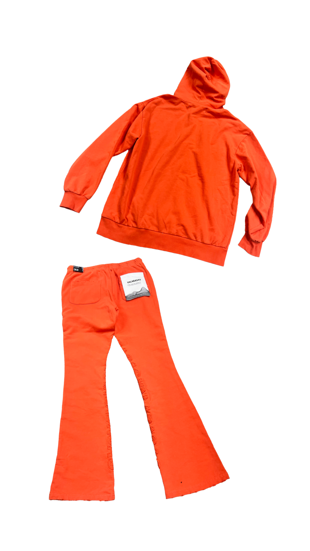 VALABASAS "VALA-FOCUS" ORANGE FLEECE SET