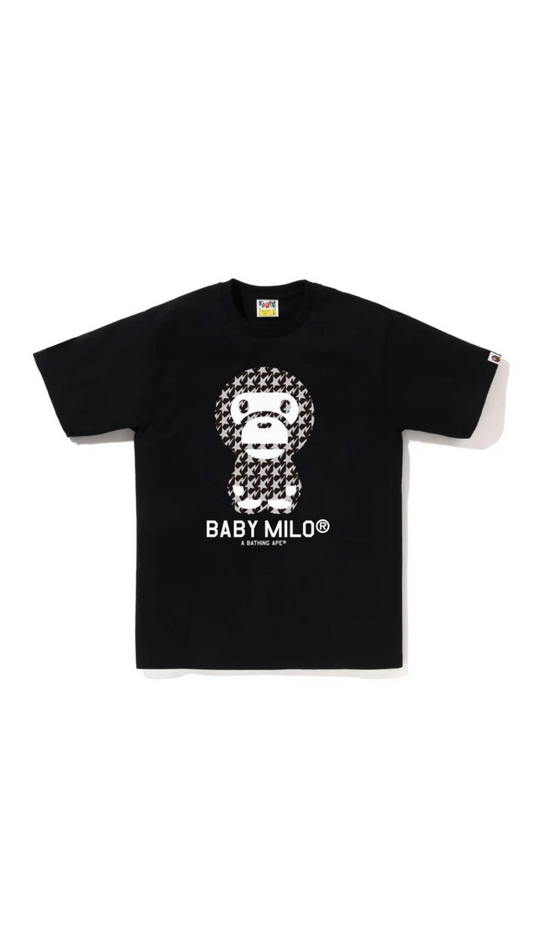 BAPE BABY MILO HOUNDSTOOTH TEE (BLACK)