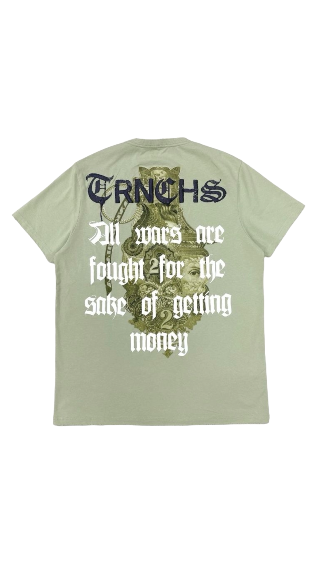 TRNCHS "WAR MONEY" VINTAGE GREEN TEE