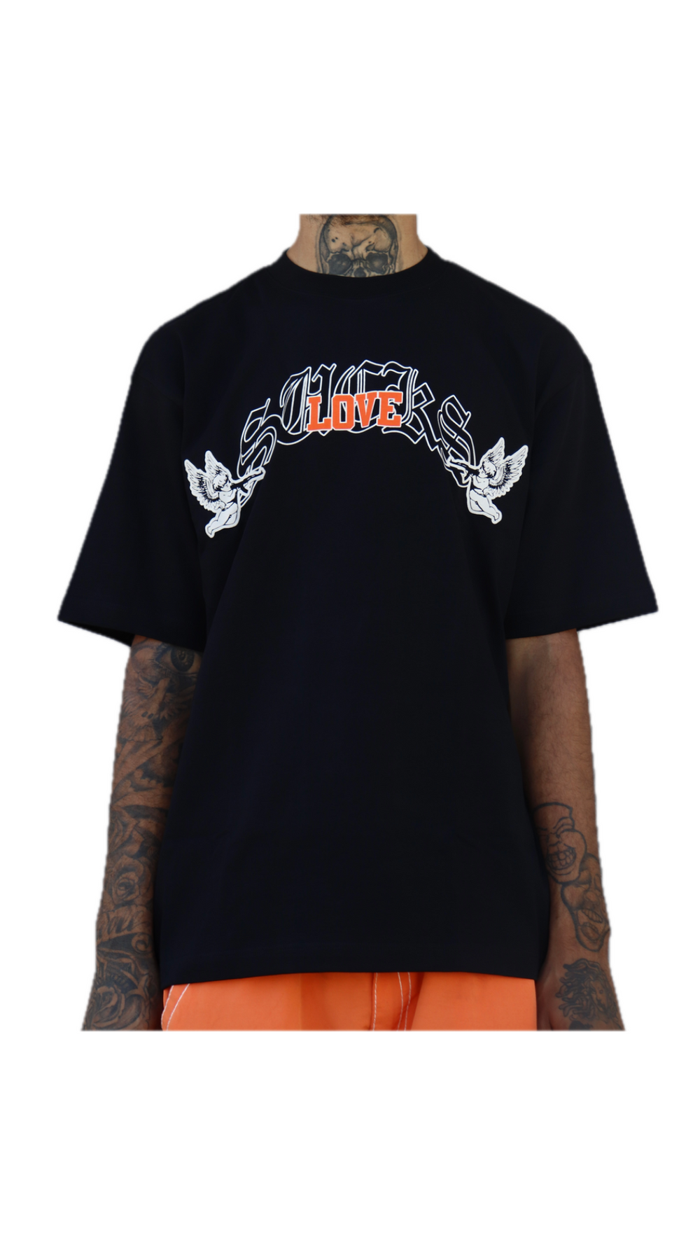 LS "SHOOTERS" TEE (BLK/ORG)