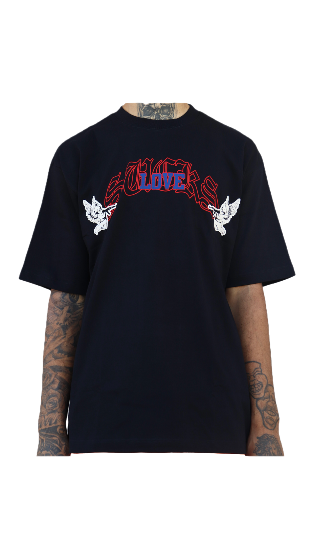 LS "SHOOTERS" TEE (BLU/RED)