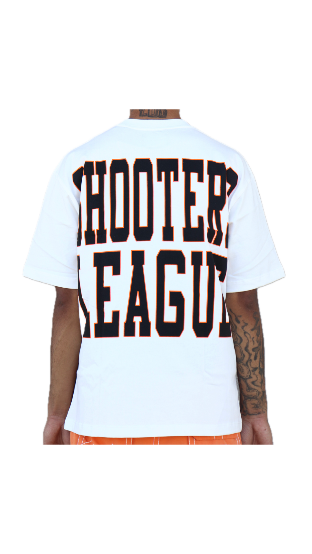 LS "SHOOTERS" TEE (WHT/ORG)