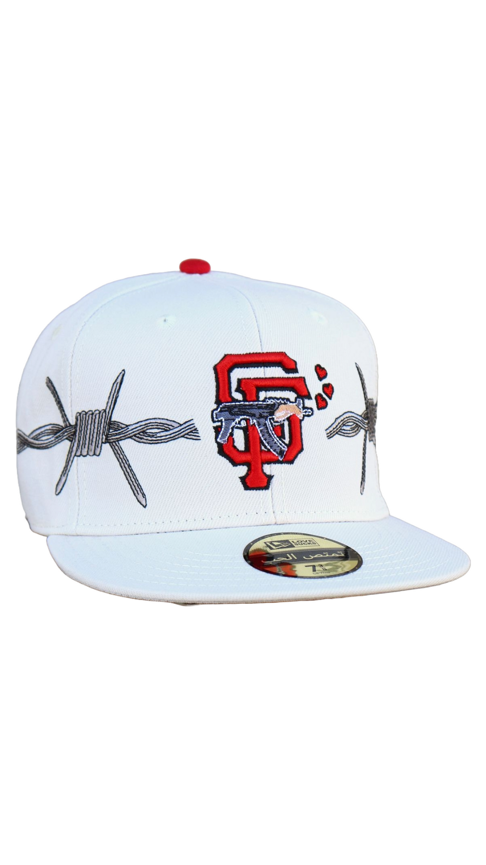 LS BARBWIRE FITTED (CRM/RED)