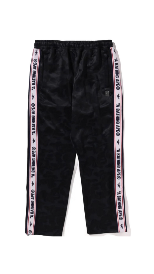 BAPE SOLID BLACK CAMO ONE POINT RELAXED FIT SWEATPANTS