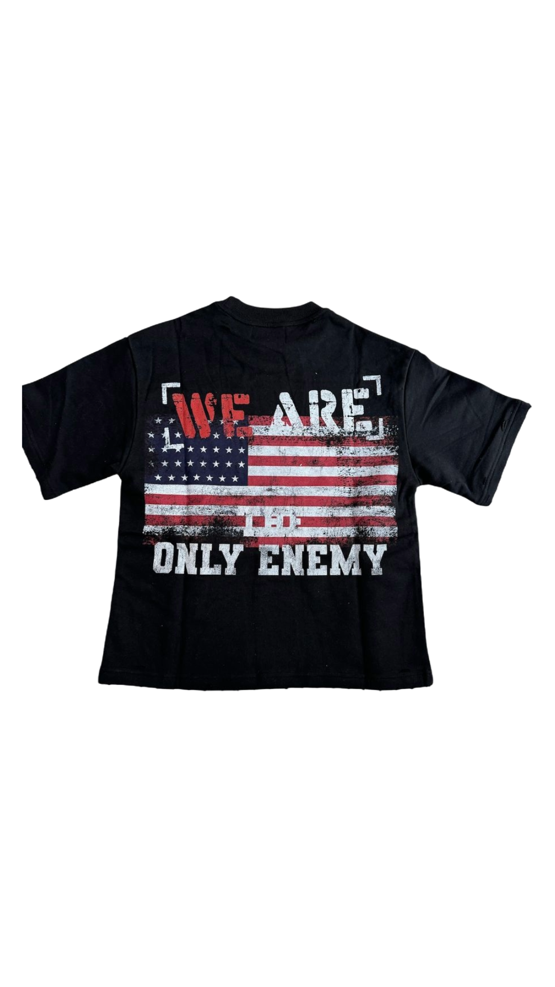 "WAR HAS ENDED" BLACK CROP TEE