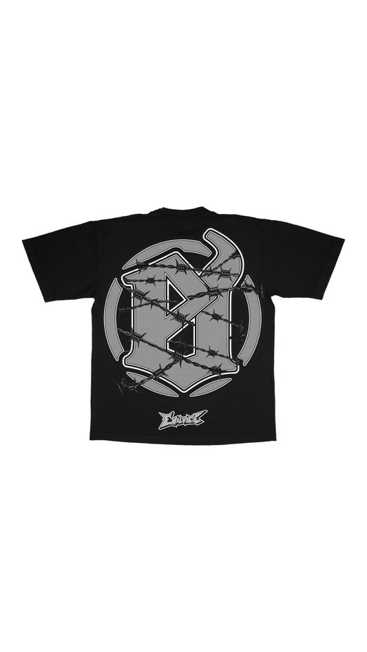 EV BARBED SKULL S/S TEE (BLACK)