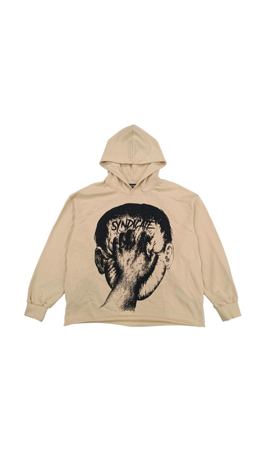 SYNDICATE "PUNCH N GRAB" CREAM CROP HOODIE