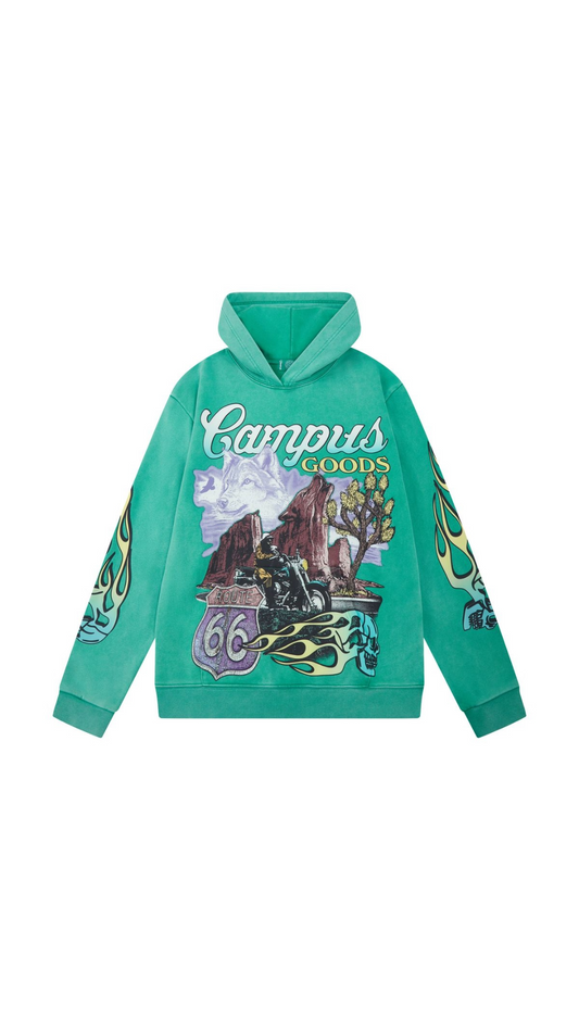 CAMPUS ROADTRIP HOODIE - GREEN