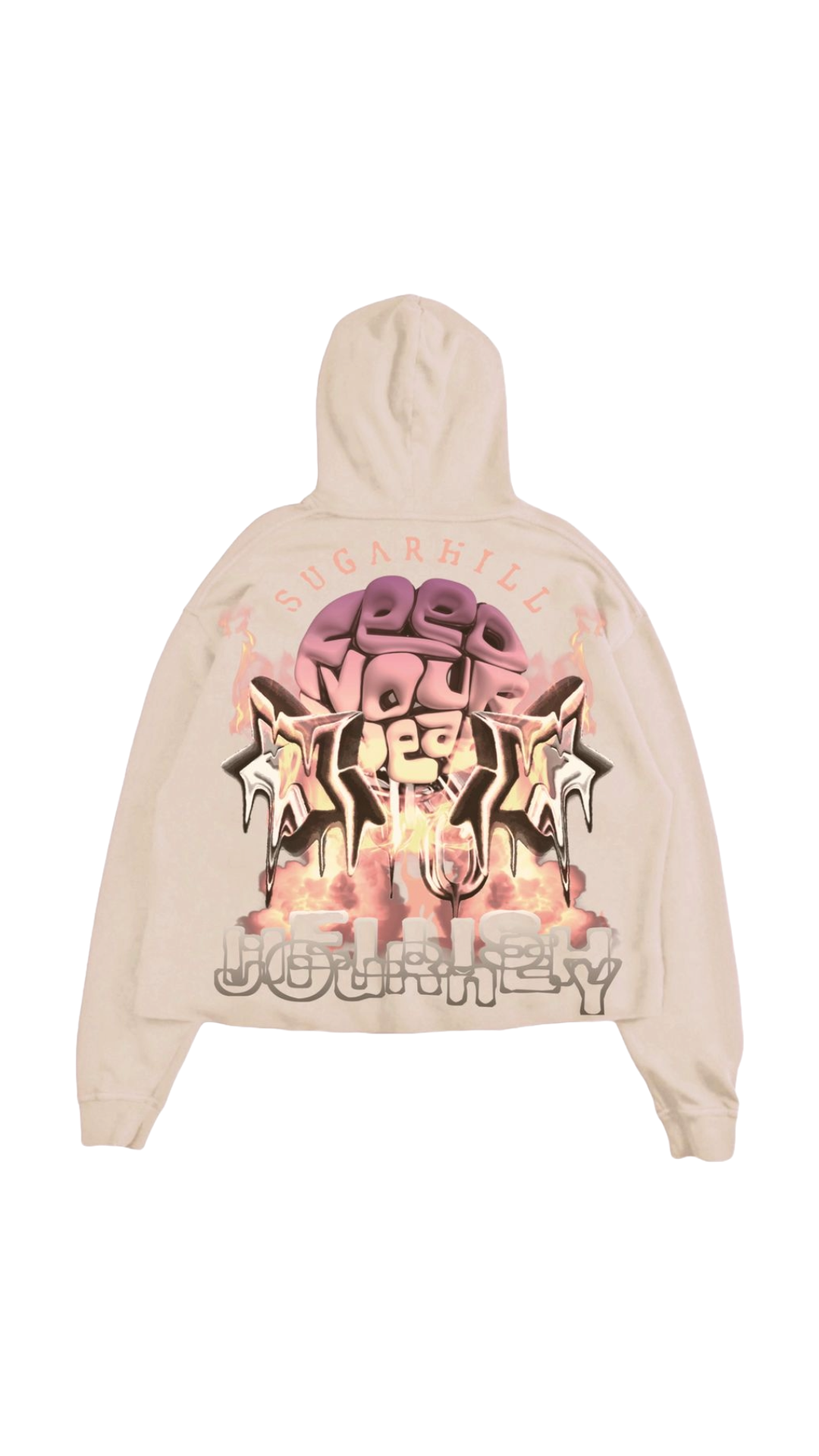 SH “HELLISH” CROPPED HOODIE (TAN)