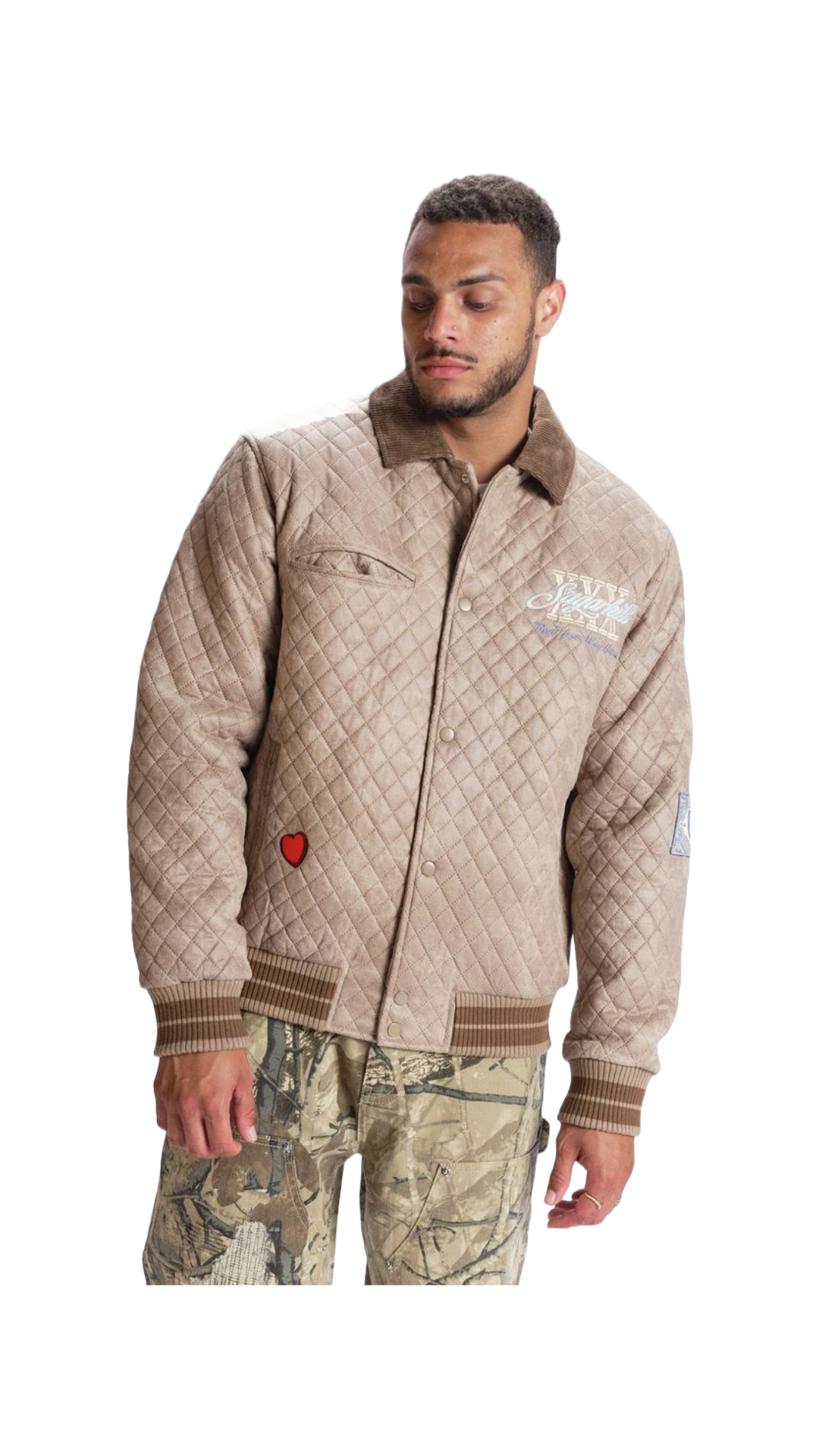 SH "THE HEART" QUILTED JACKET (BEIGE)