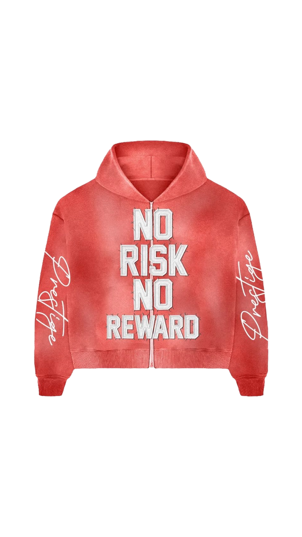 PRESTIGE RED "NO RISK NO REWARD" ZIP-UP