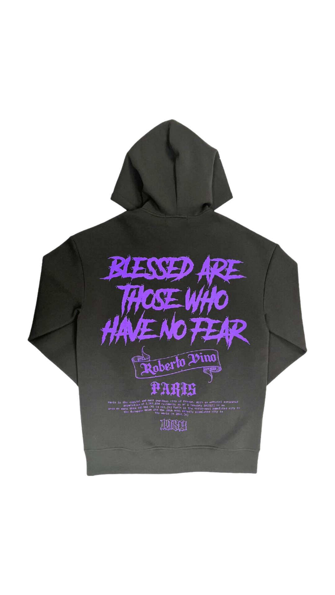 RV "PARIS" FULL ZIP HOODIE (BLK/PUR)