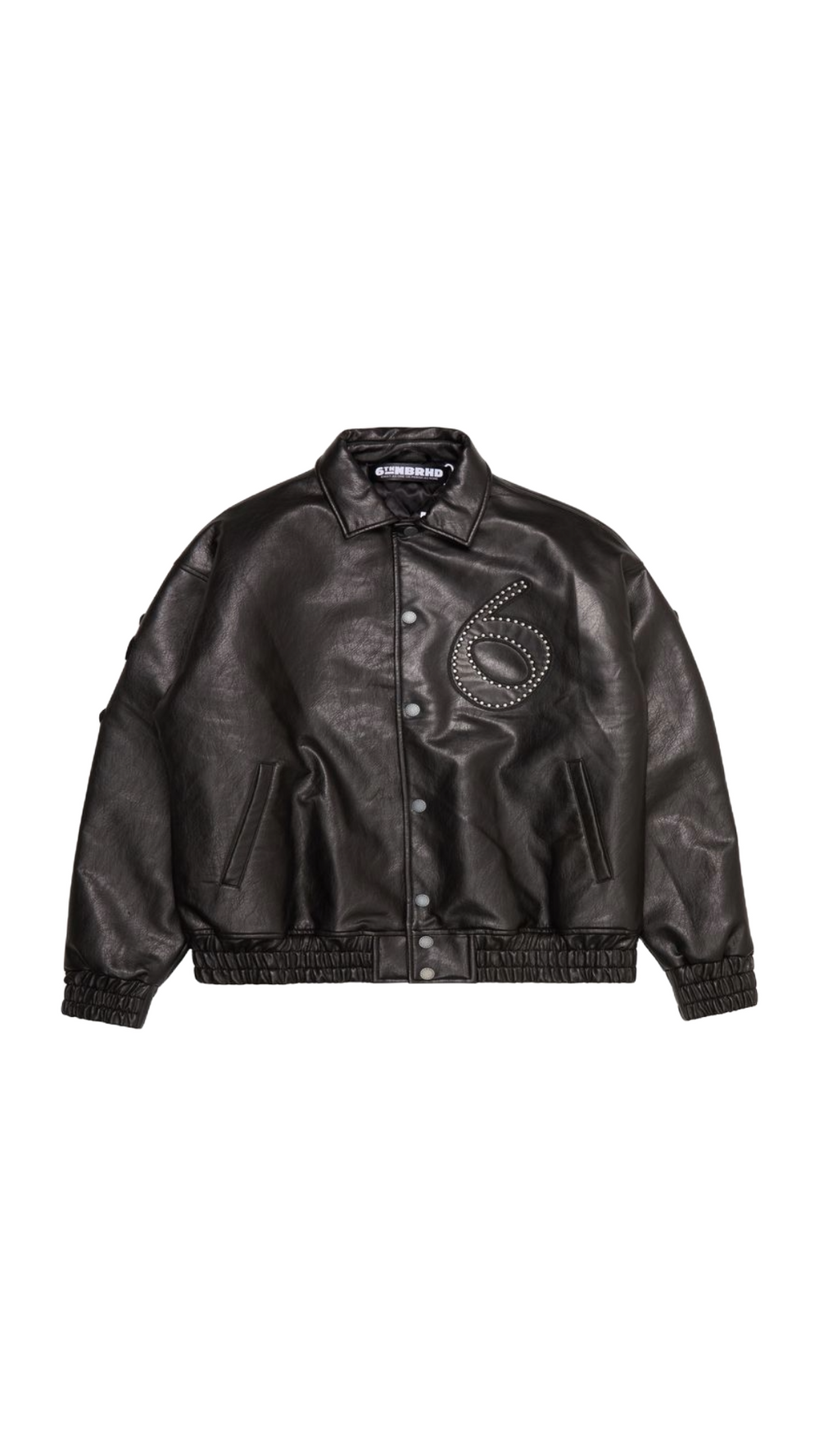 6TH "STAR STUDDED" BLACK LEATHER JACKET