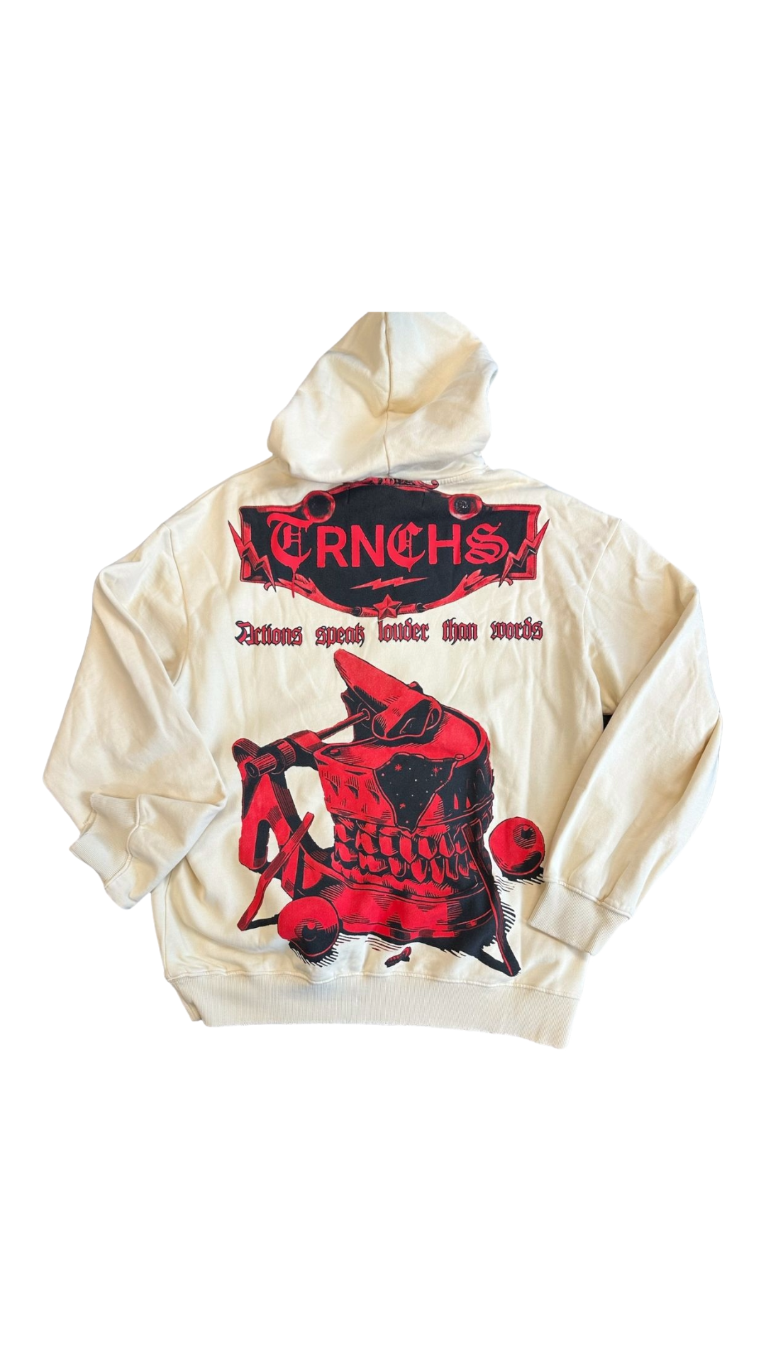 TRNCHS "TEETH" VINTAGE CREAM HOODIE