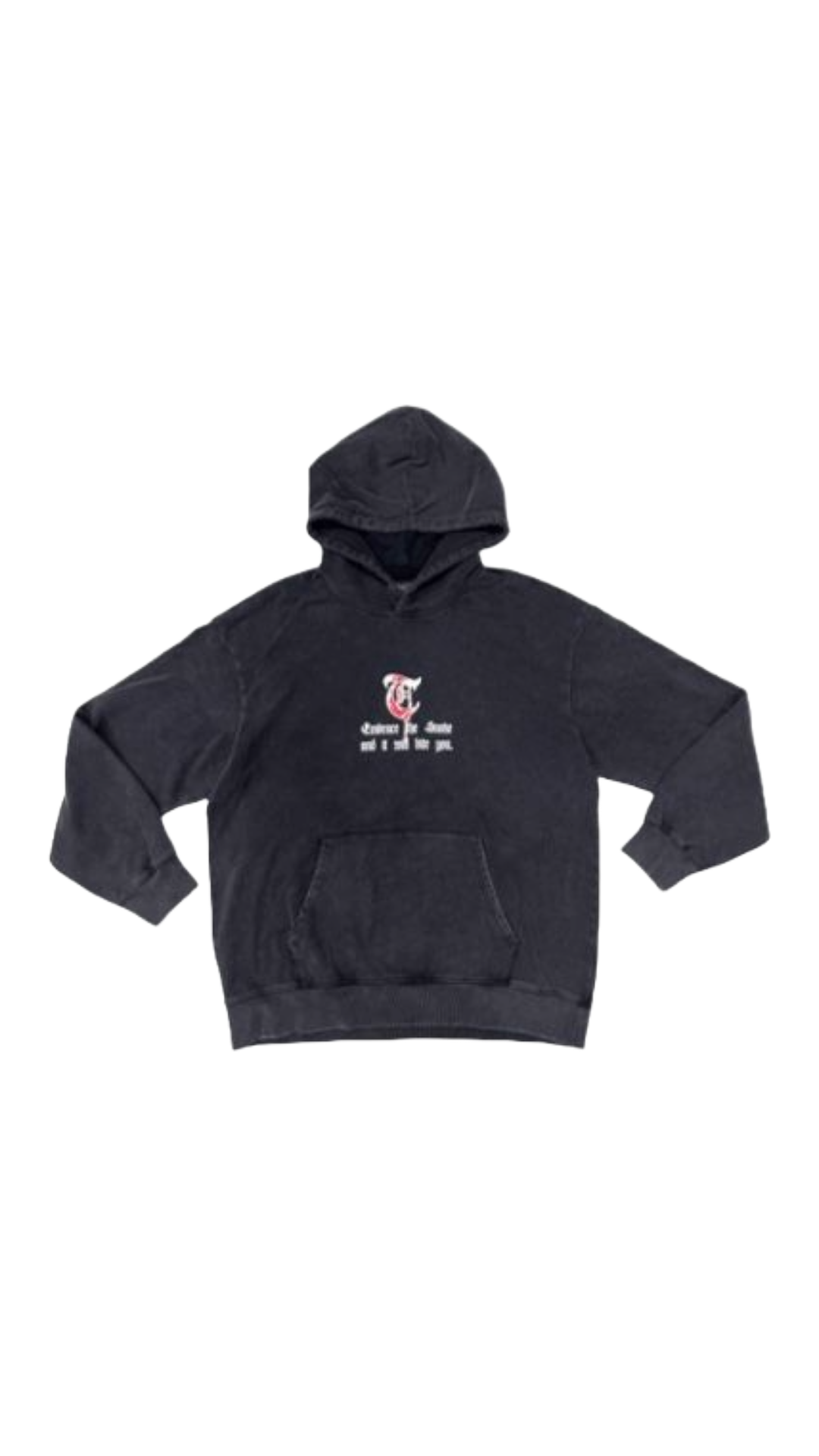 TRNCHS "LOVE" VINTAGE BLACK HOODIE