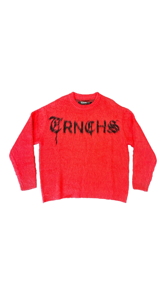 TRNCHS "MOHAIR BLEND" SWEATER (RED/BLK)