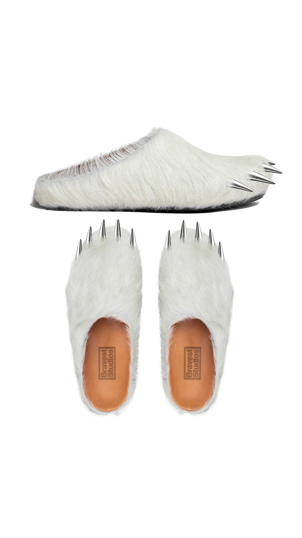 BRAVEST STUDIOS WHITE BEAR CLAW MULES