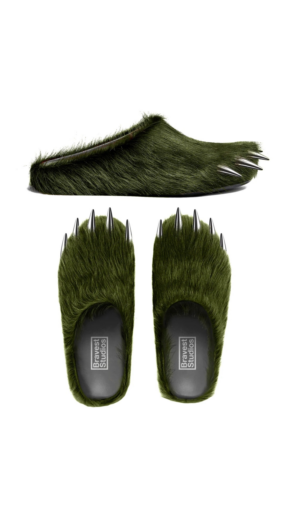 BRAVEST STUDIOS GREEN BEAR CLAW MULES