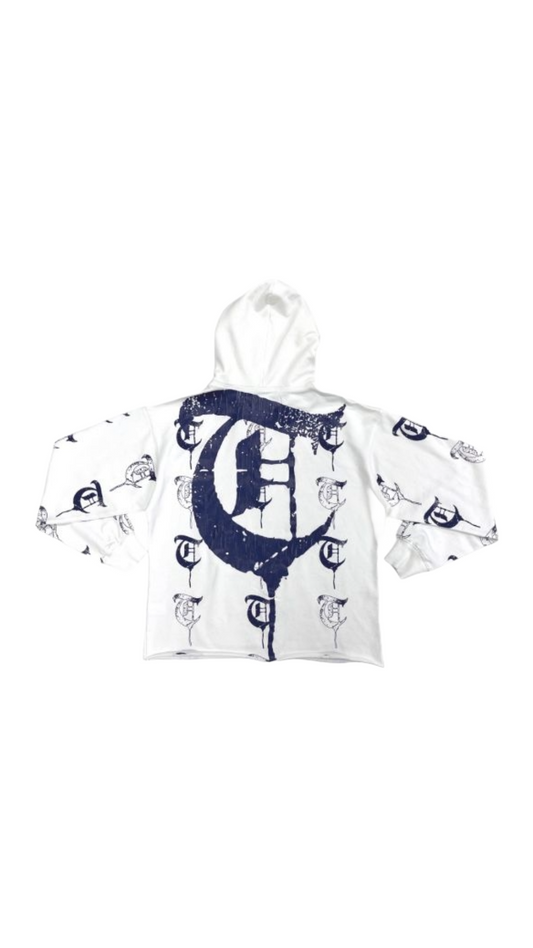 TRNCHS "EHAB" HOODIE (WHT/NVY)
