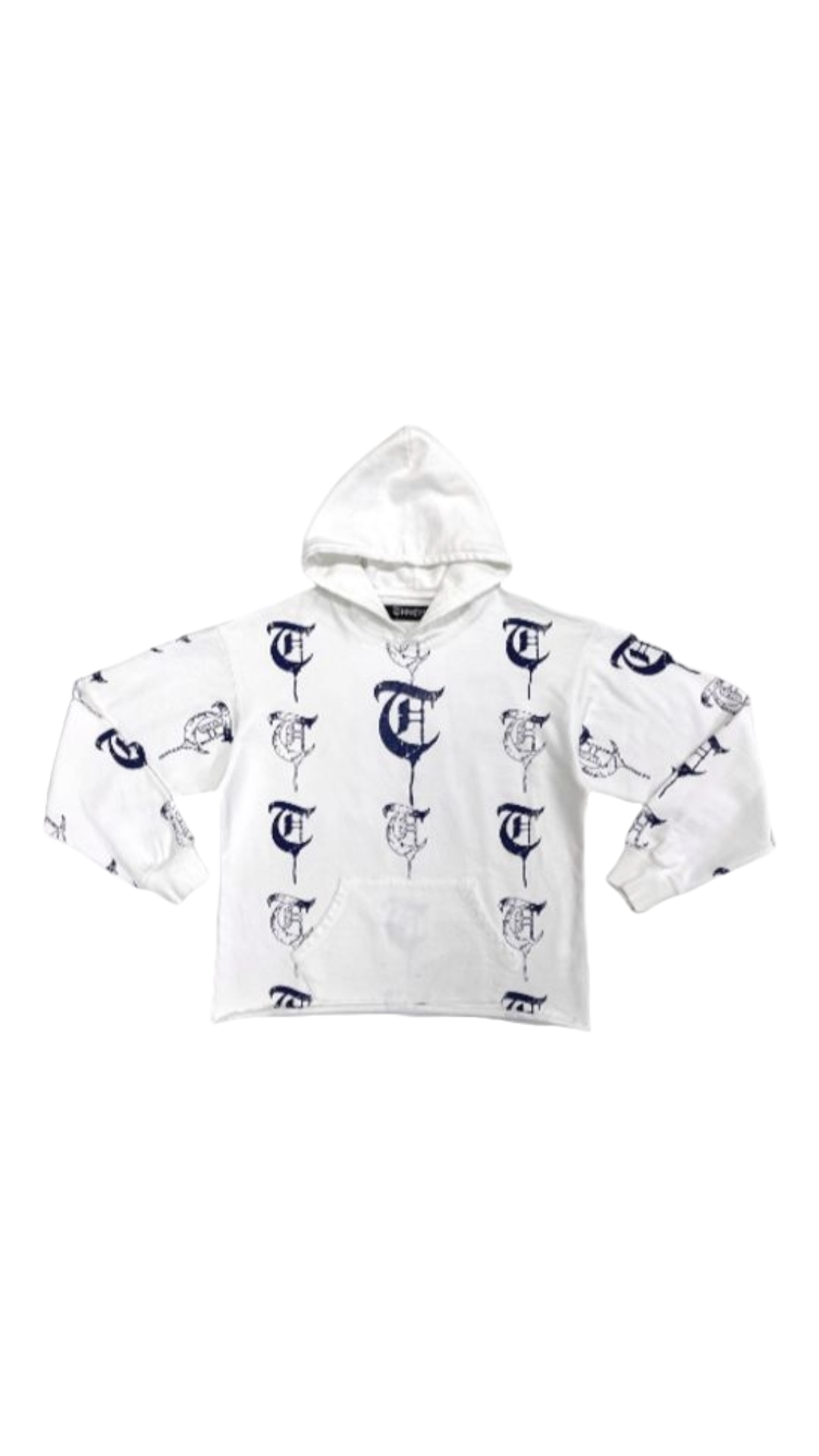 TRNCHS "EHAB" HOODIE (WHT/NVY)