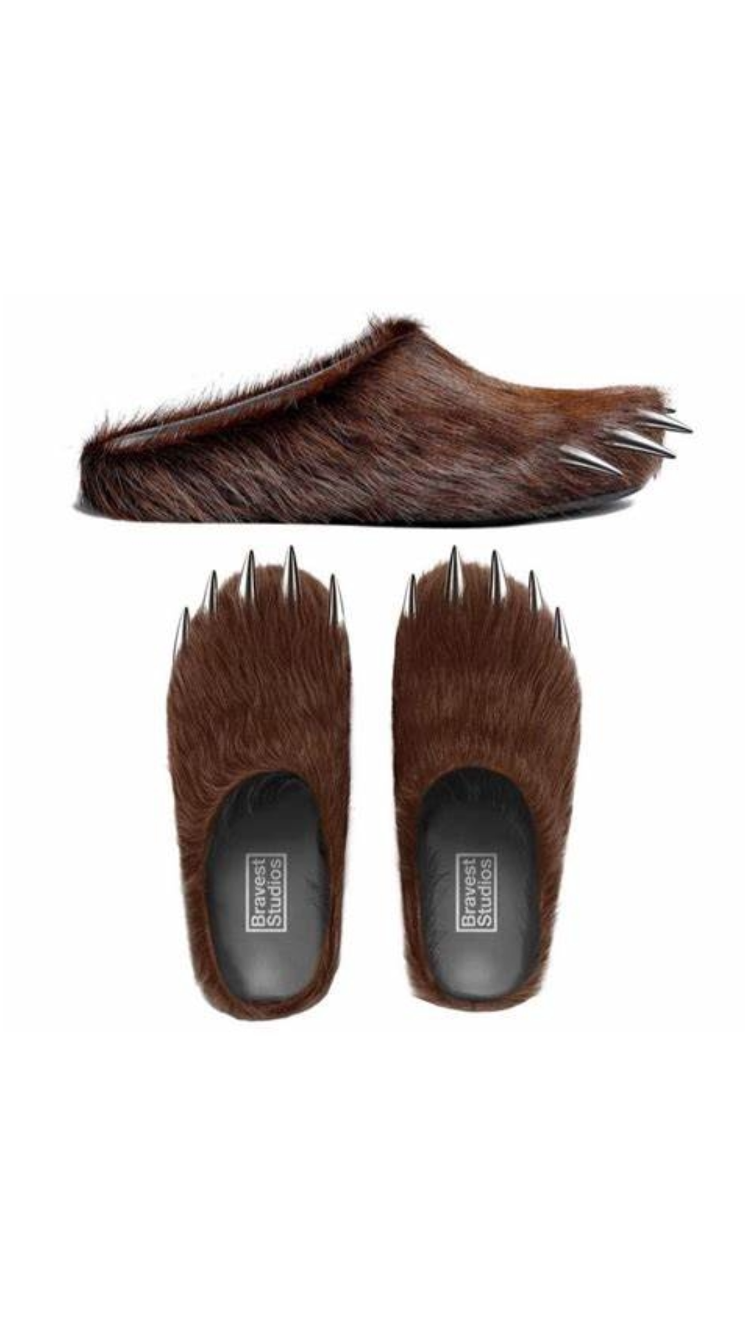 BRAVEST STUDIOS BROWN BEAR CLAW MULES