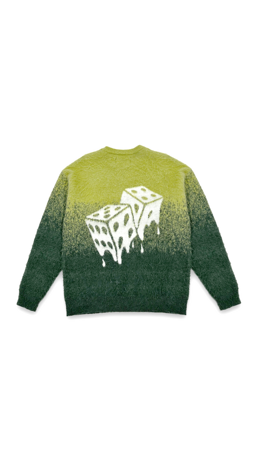 BAO GREEN MELTED MOHAIR SWEATER