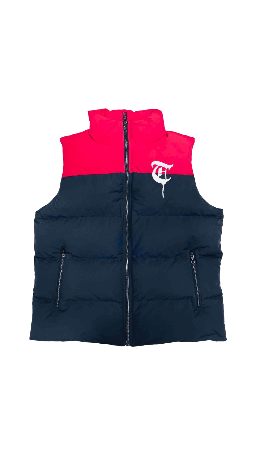 TRNCHS "AURORA" RED/BLACK PUFFER VEST