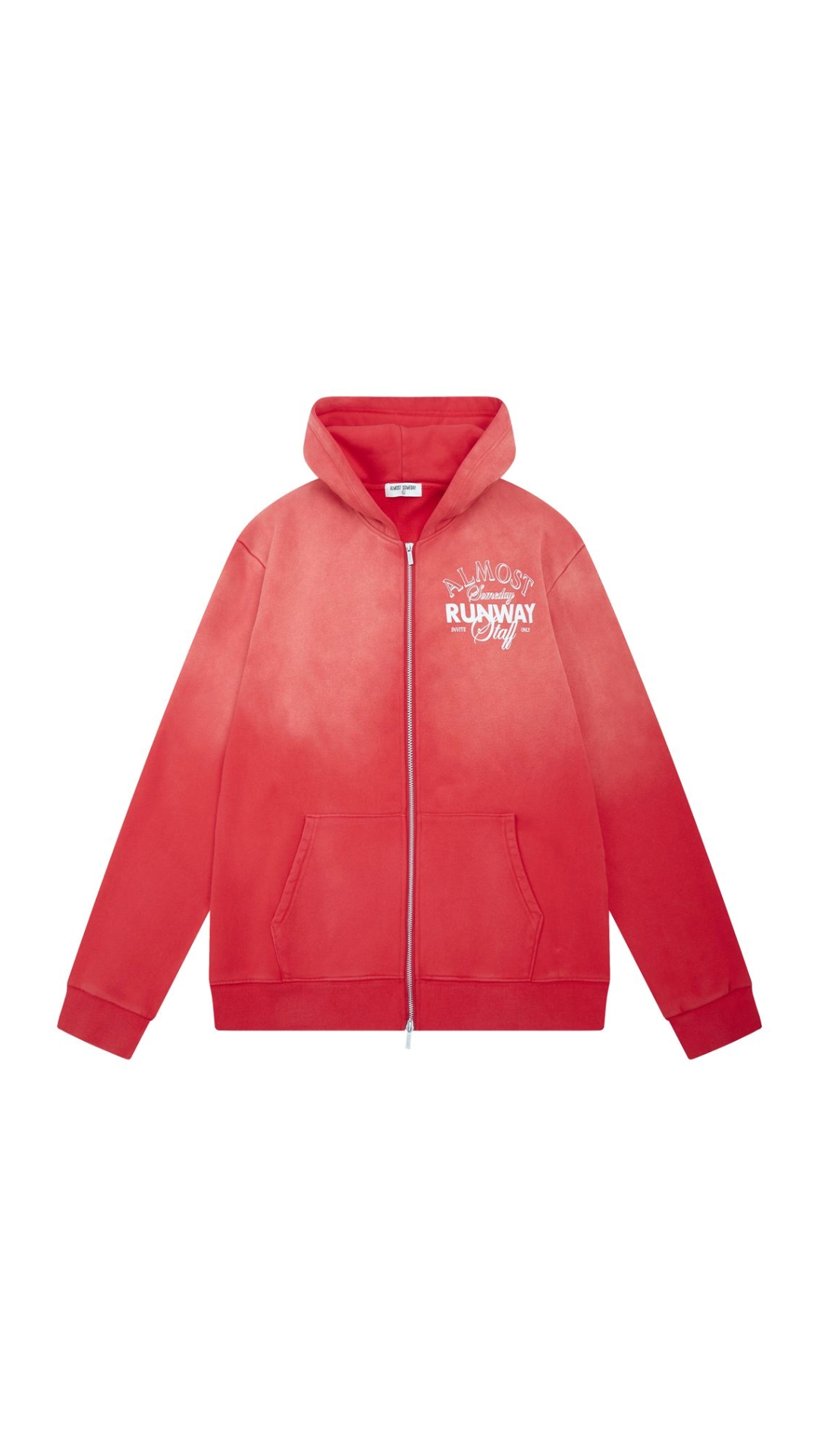 AS RED RUNWAY ZIP-UP HOODIE