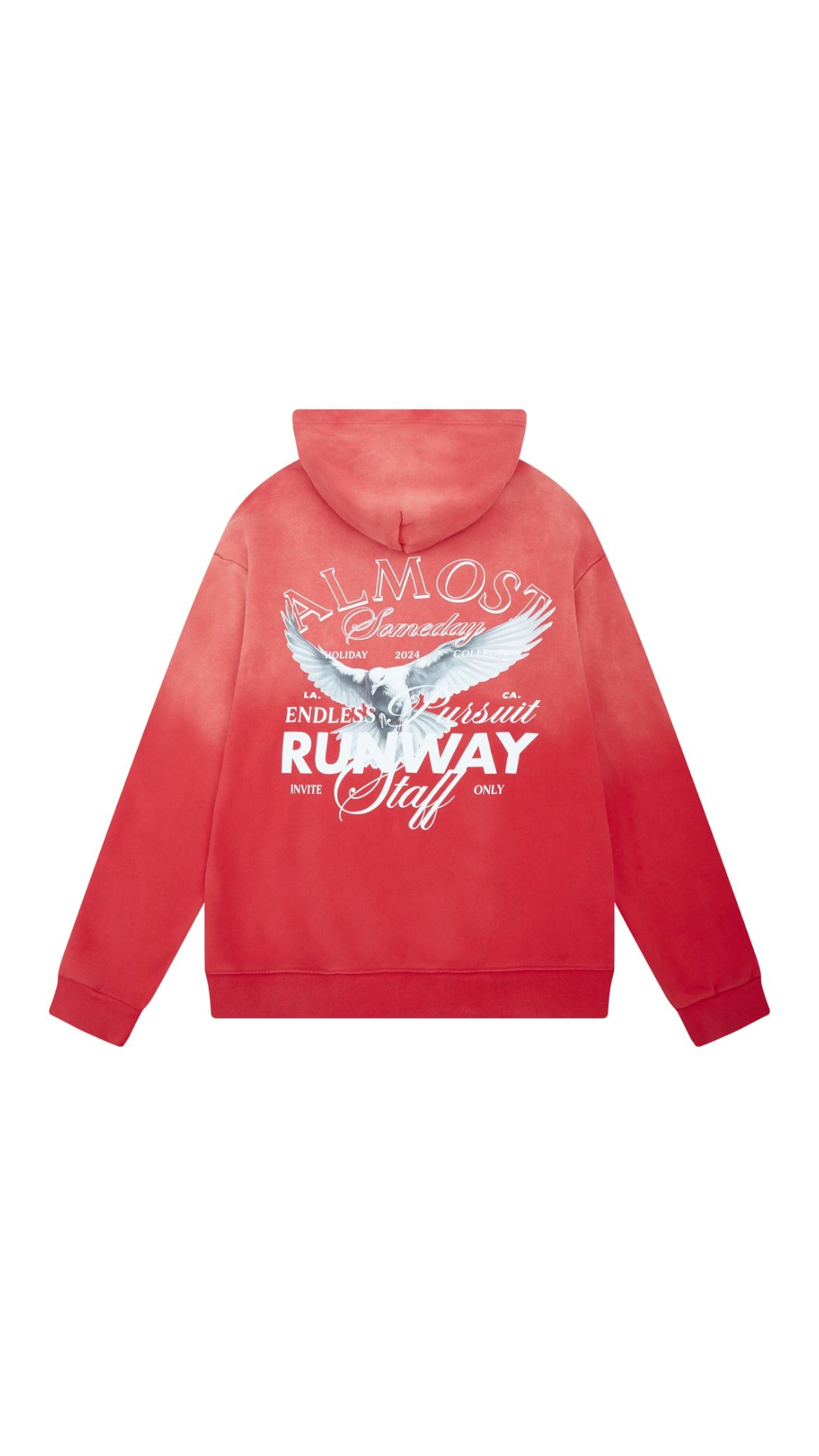 AS RED RUNWAY ZIP-UP HOODIE