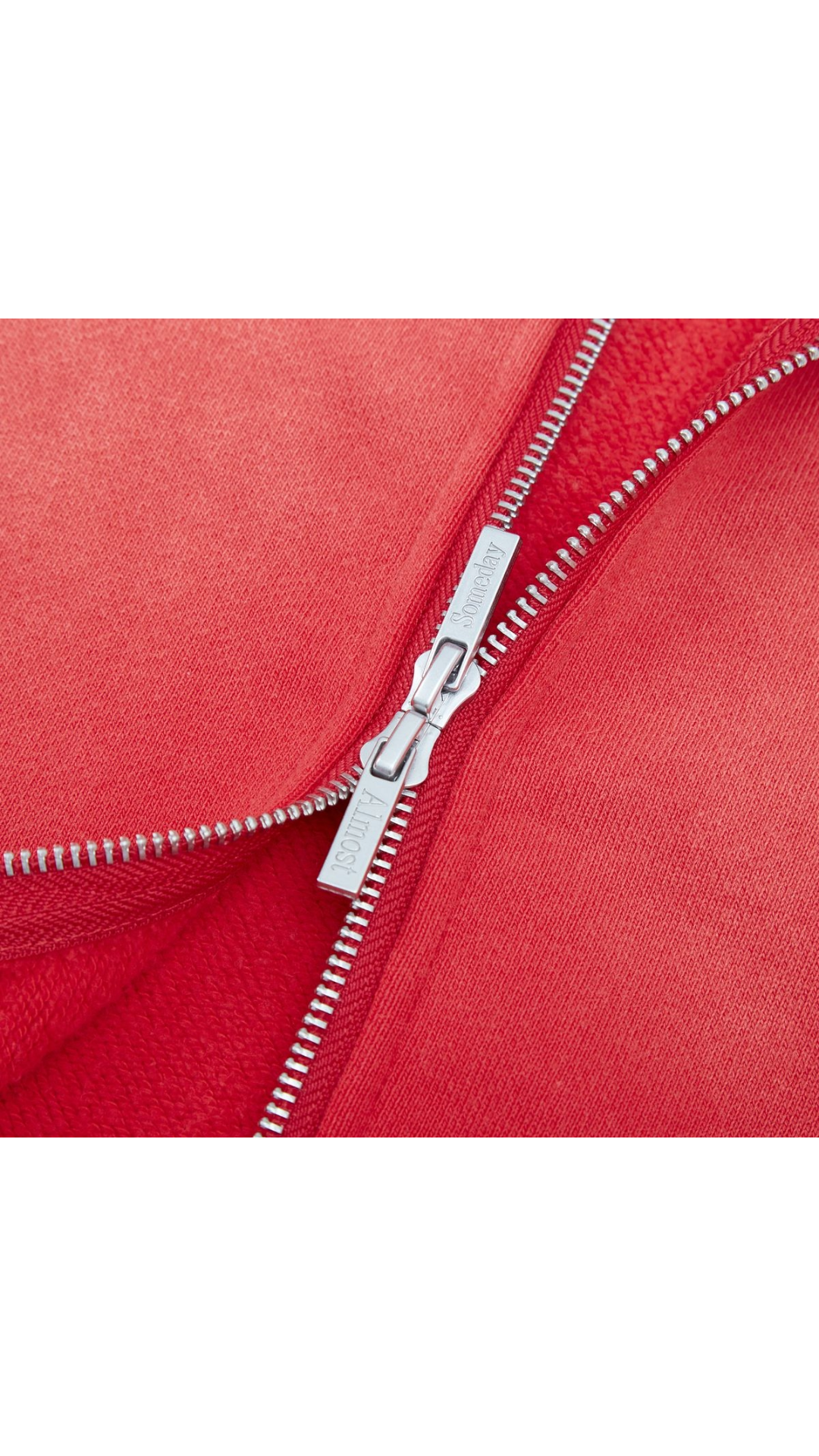 AS RED RUNWAY ZIP-UP HOODIE