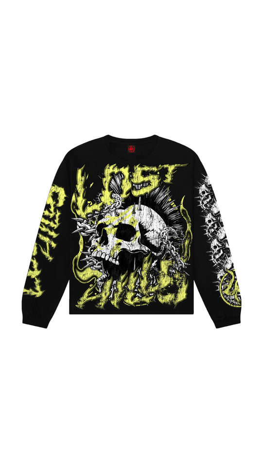 LH "SKULL" LONGSLEEVE (YLW)