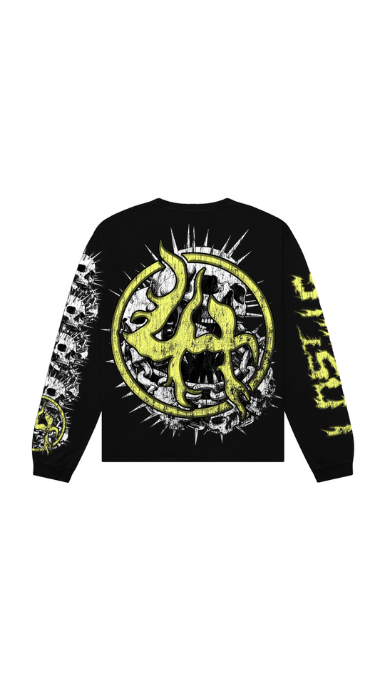 LH "SKULL" LONGSLEEVE (YLW)