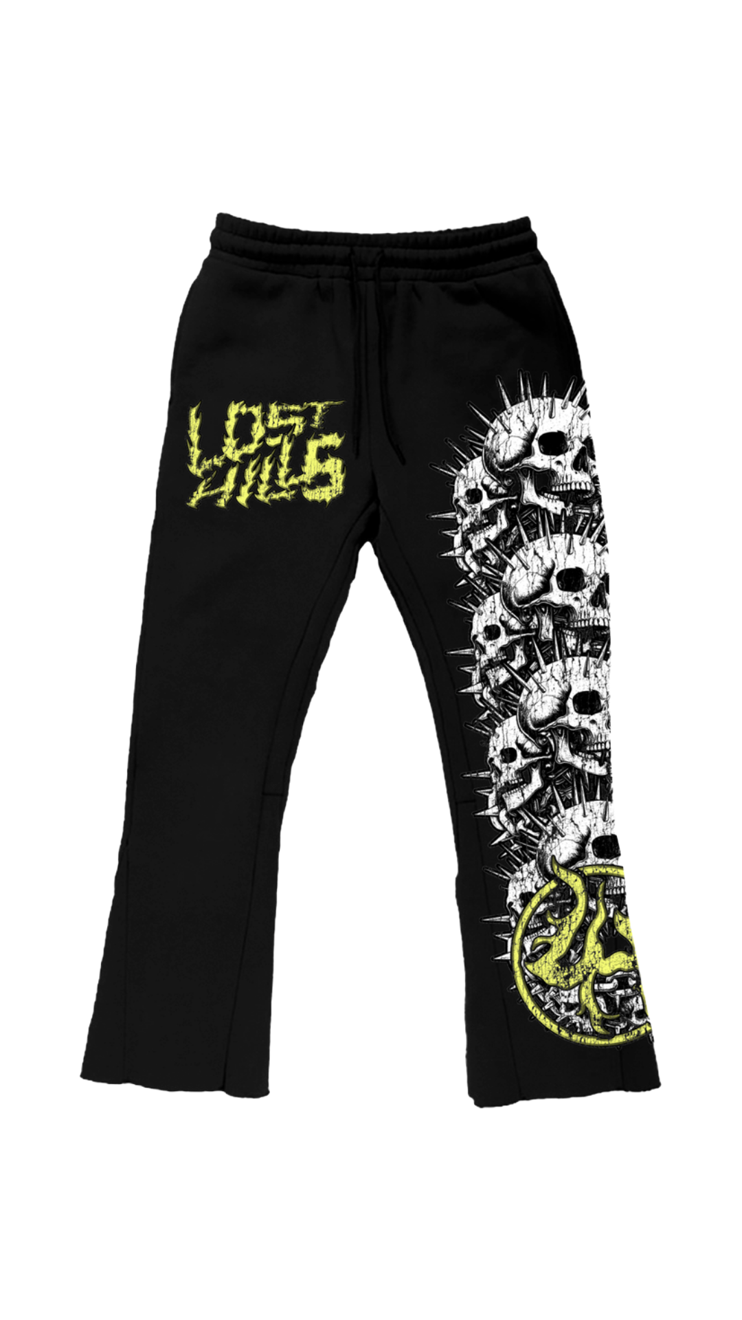 LH "SKULL" FLARE SWEATS (YLW)