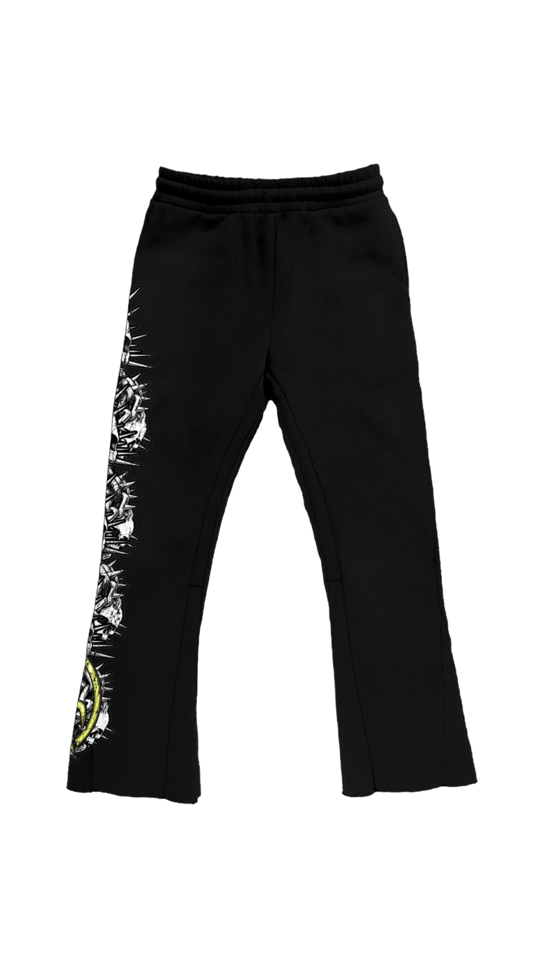 LH "SKULL" FLARE SWEATS (YLW)