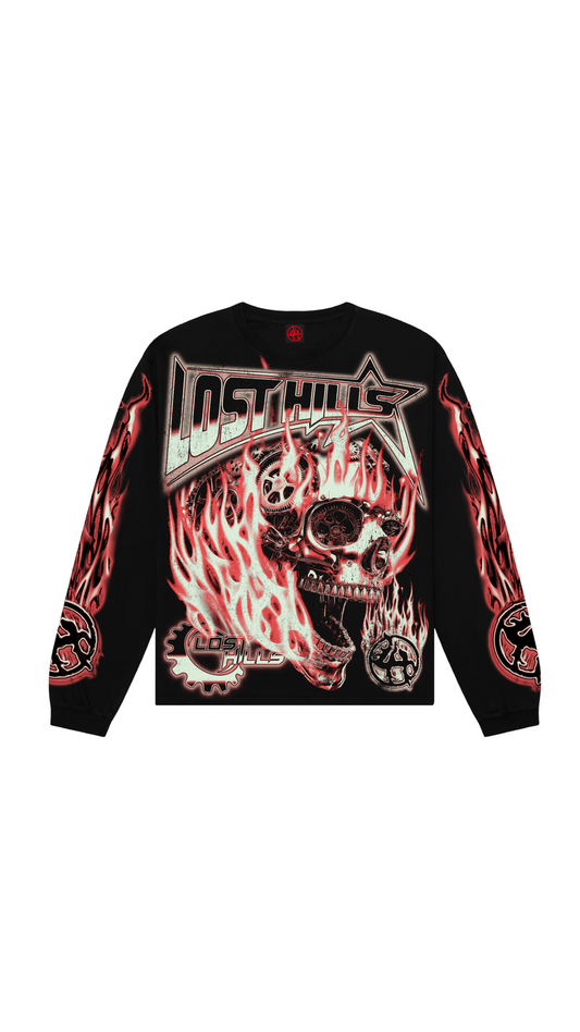 LH "FLAMES" LONGSLEEVE (RED)