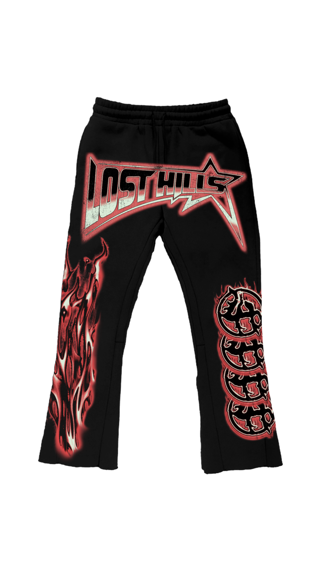 LH "FLAMES" FLARE SWEATS (RED)