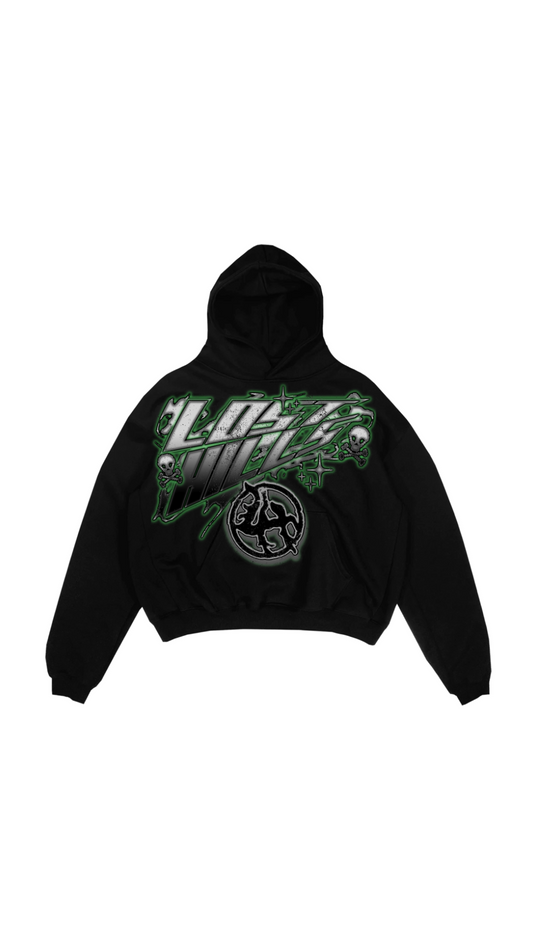 LH "SKULL" HOODIE (GREEN)